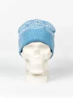 Шапка Postaments Wordz небесно-голубая/белая