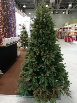 Искусственная ель Торжественная с шишками 230 см., литая хвоя+пвх, Triumph Tree (73323)