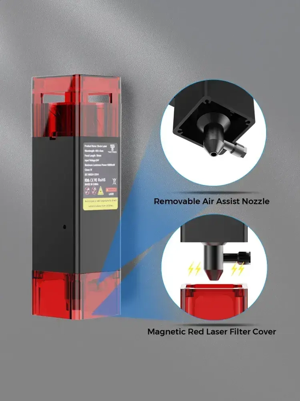 Twotrees Выходная мощность лазера 10 Вт Комплект лазерного модуля для TTS-55 Pro Обновление пользователя