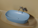 Умывальник чаша накладная овальная (цвет Голубой Матовый) Element 610x385x140мм