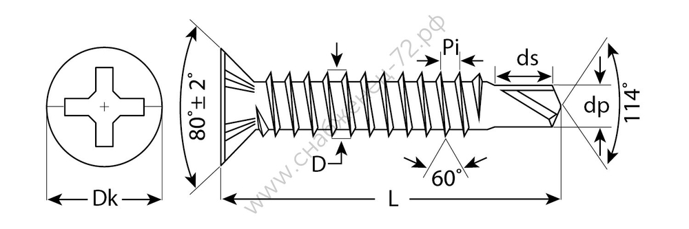 ЗУБР СОП 22 х 3.9 мм, сверло, оконный саморез, желтый цинк, 12500 шт (4-300230-39-022)
