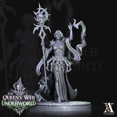 Grand Alliance Order Dark Elves Эльфийская колдунья миниатюра для dnd, днд, pathfinder, фентези, Настольная игра, НРИ, Варгейм, РПГ