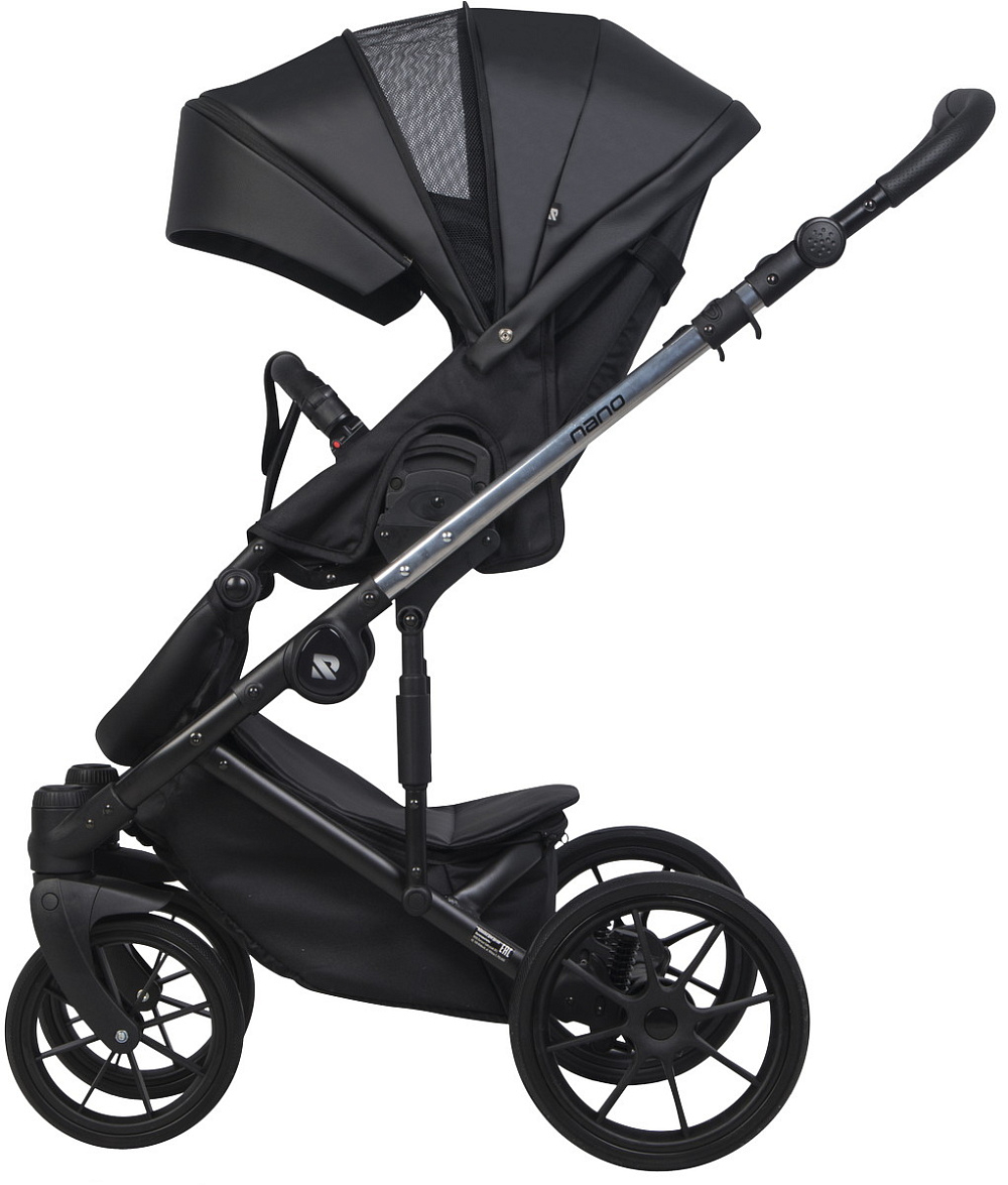 Детская коляска Riko Nano Thermo Ecco 3 в 1 с автокреслом Rant Cruise Black 01 Black (черный)