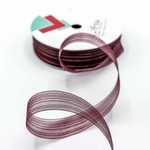 Лента Органза 2,8см х 22м в полоску (Красный)