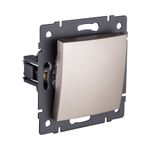 Выключатель 1-клавишный 10А/250В, изогнутый, золотой Kollinger REA-R-001GD для Aspekt, Eleganz, Reflex