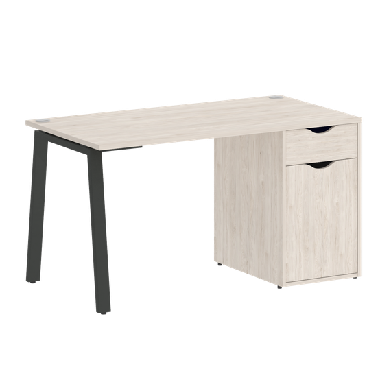 Home Office Стол письменный VR.SP-3-138.1.A Денвер Светлый/Металл Черный 1380*720*750