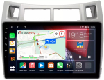 Магнитола для Toyota Vitz 2, Yaris 2 2005-2011 (рамка серебро) - Canbox 9-100 Qled, Android 10, ТОП процессор, SIM-слот