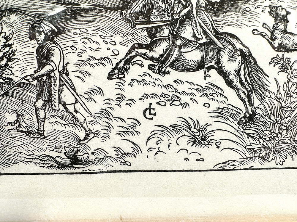 Н\х (по гравюре Лукаса Кранаха Старшего). Охота. Литография. Первая половина ХХ века.