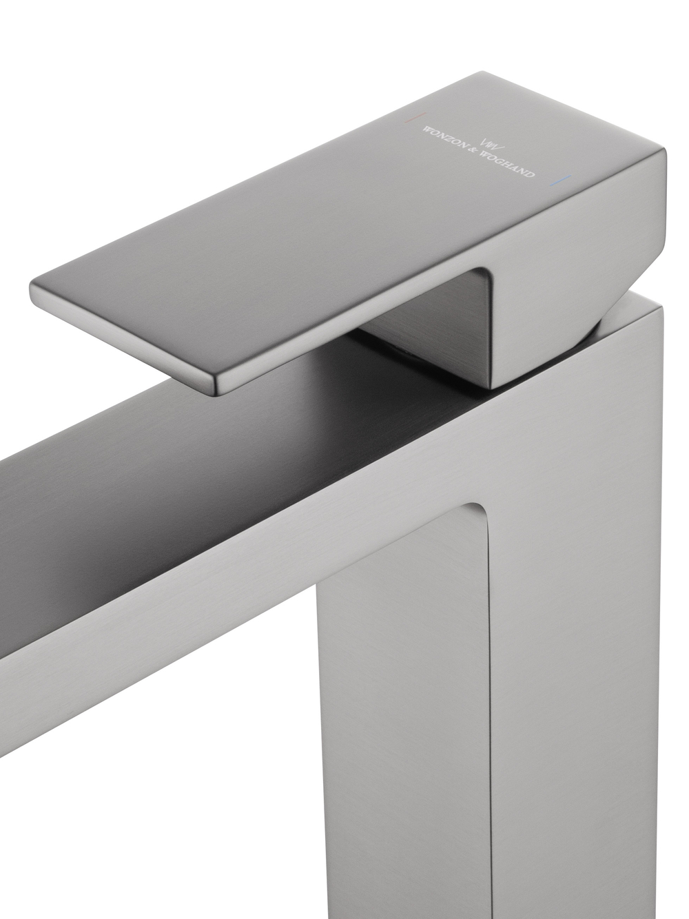 Смеситель для раковины высокий WONZON & WOGHAND CUBE, Темный графит (WW-88239016-BGM)