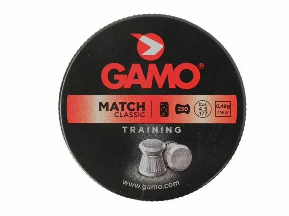 Пуля пневм. 4,5 Gamo Match 0,49г, 250шт/бан