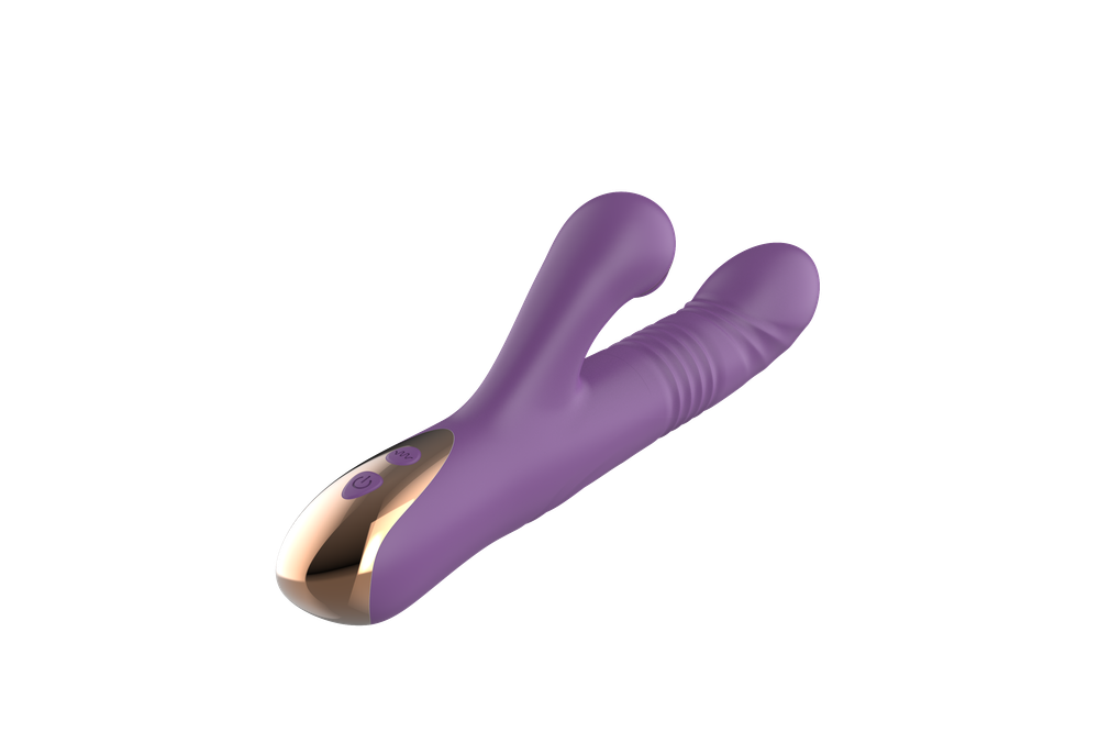 Силиконовый вибратор с возвратно-поступательной стимуляцией SW24126-purple