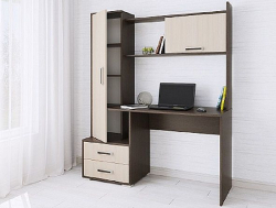 Стол компьютерный Квартет-9, венге/дуб молочный