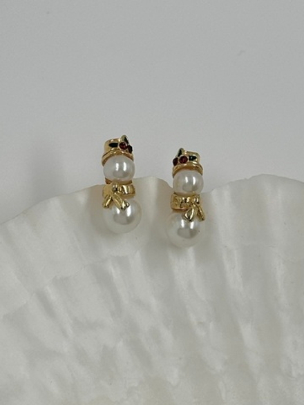 Серьги Снеговики