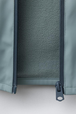 ZARA ПРОРЕЗИНЕННАЯ КУРТКА WATER REPELLENT, СЕРЫЙ / СИНИЙ