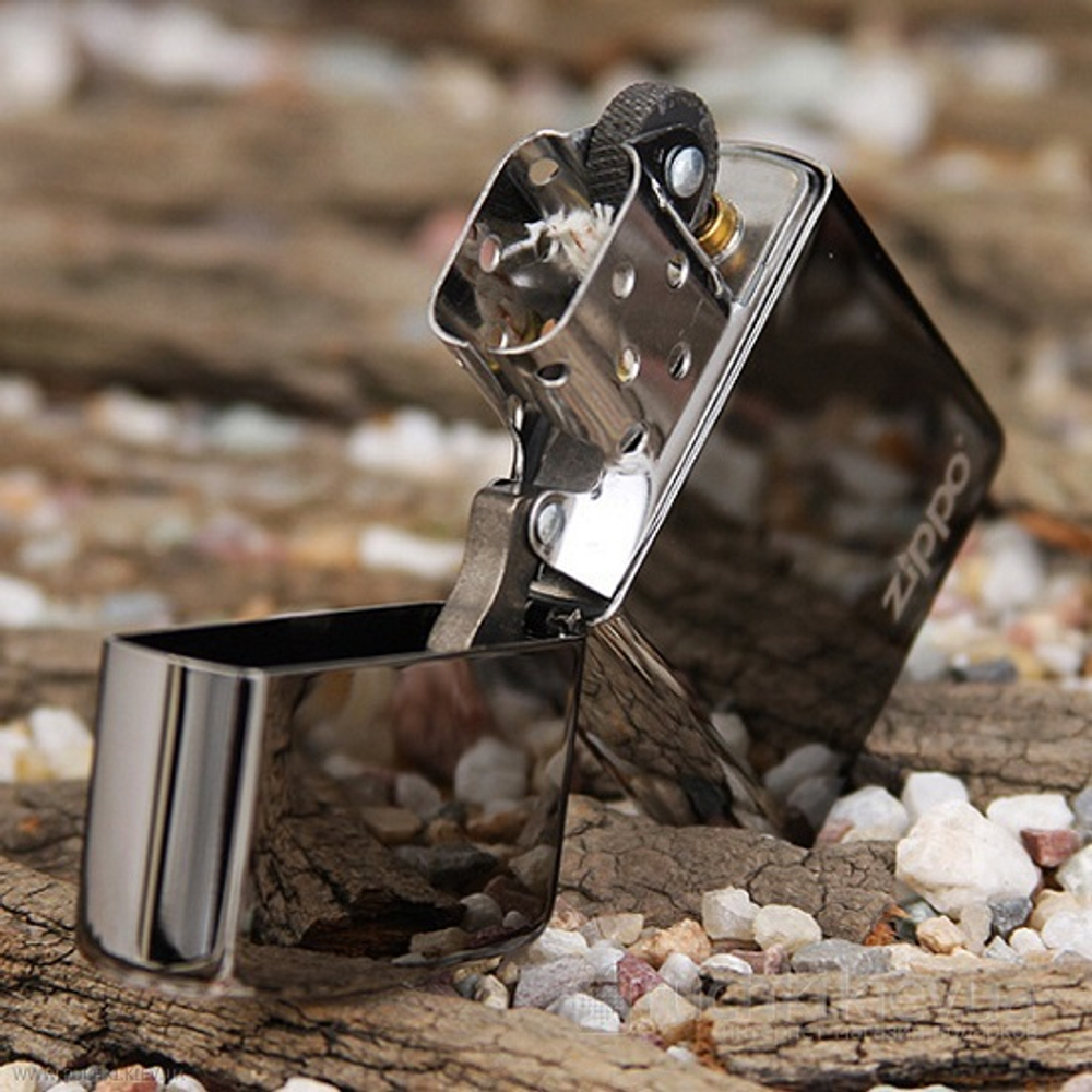 Зажигалка черная Zippo №150ZL с покрытием Black Ice