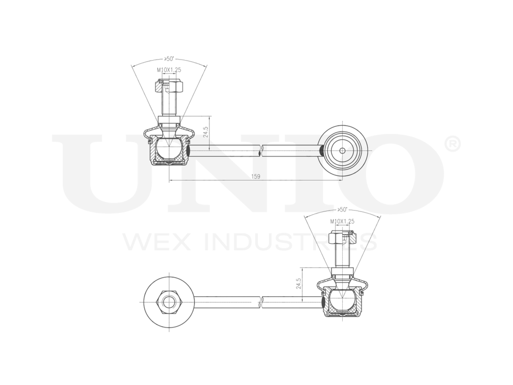 Стойка стабилизатора передняя левая UNIO SSP-50209