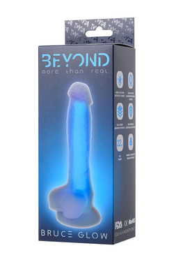 Фаллоимитатор светящийся в темноте 18/22 см Beyond