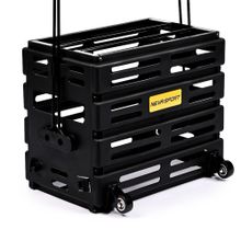 Корзина для теннисных мячей NEVA SPORT, UEA1, на 75 мячей, пластик, черный