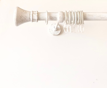 Карниз кованый для штор Колозео d25 мм однорядный, цвет белое золото