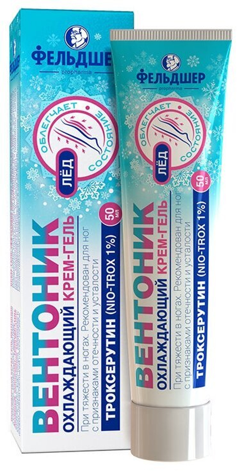 Фельдшер Крем-гель охлаждающий при тяжести в ногах Вентоник 50 мл (65568)
