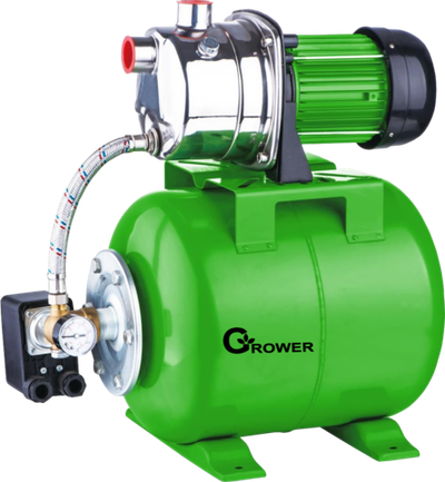 Насос-автомат GROWER PS-800.3200A  800Вт,3200л.ч, насос нерж. сталь, бак 20л подъем 40м