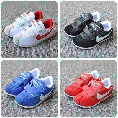 Кроссовки детские из кожи и замши на липучках