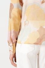 23232 Блузка женская (жёлтый принт)