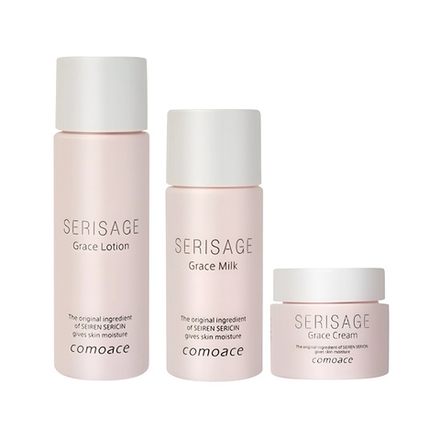 Мини-набор омолаживающей косметики с шелком COMOACE Serisage Grace Trial Set