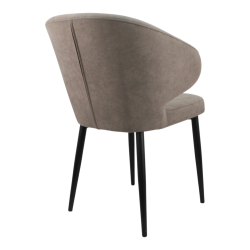 Стул "Милтон" (арт. 357), велюр Бренди В05 латте, ножка круглая черная