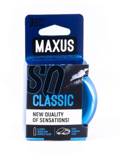 Презервативы MAXUS Classic в железном кейсе, 3 шт