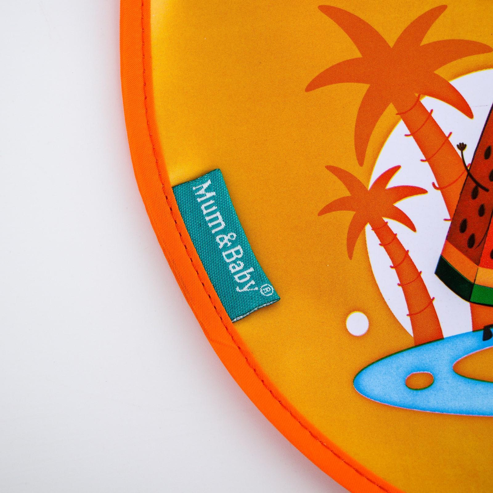 5035221 Нагрудник «Фрукты» непромокаемый на завязках