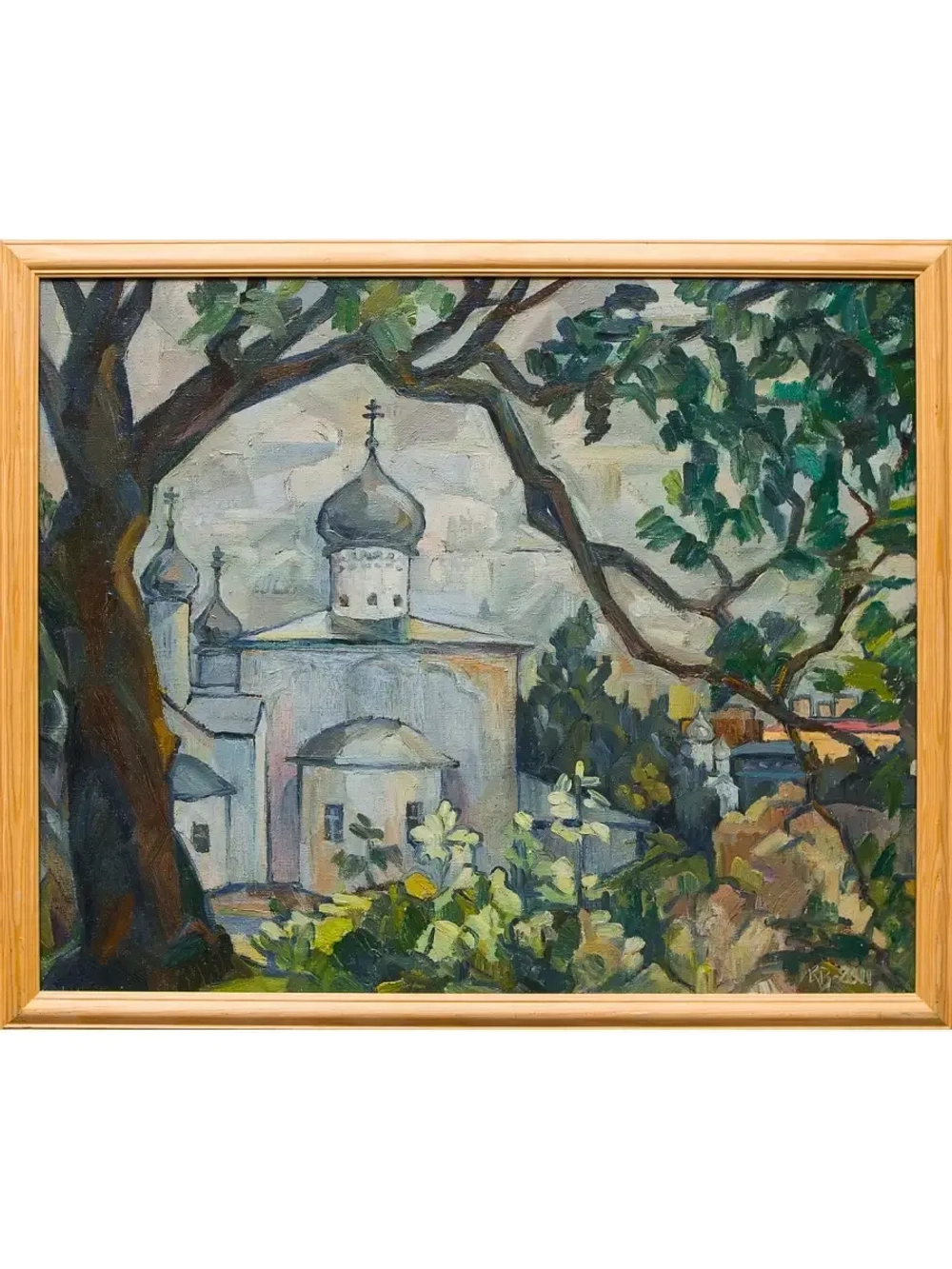 Картина маслом Храм в Пскове Кудрявцев