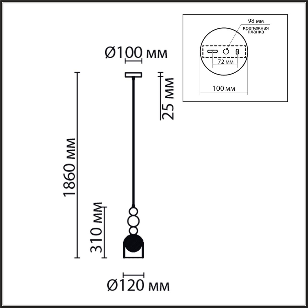 8067/1A MODERNI LN26 381 хром/амбер/прозрачный, металл/стекло Подвесной светильник G9 1*20W 220V GALLO