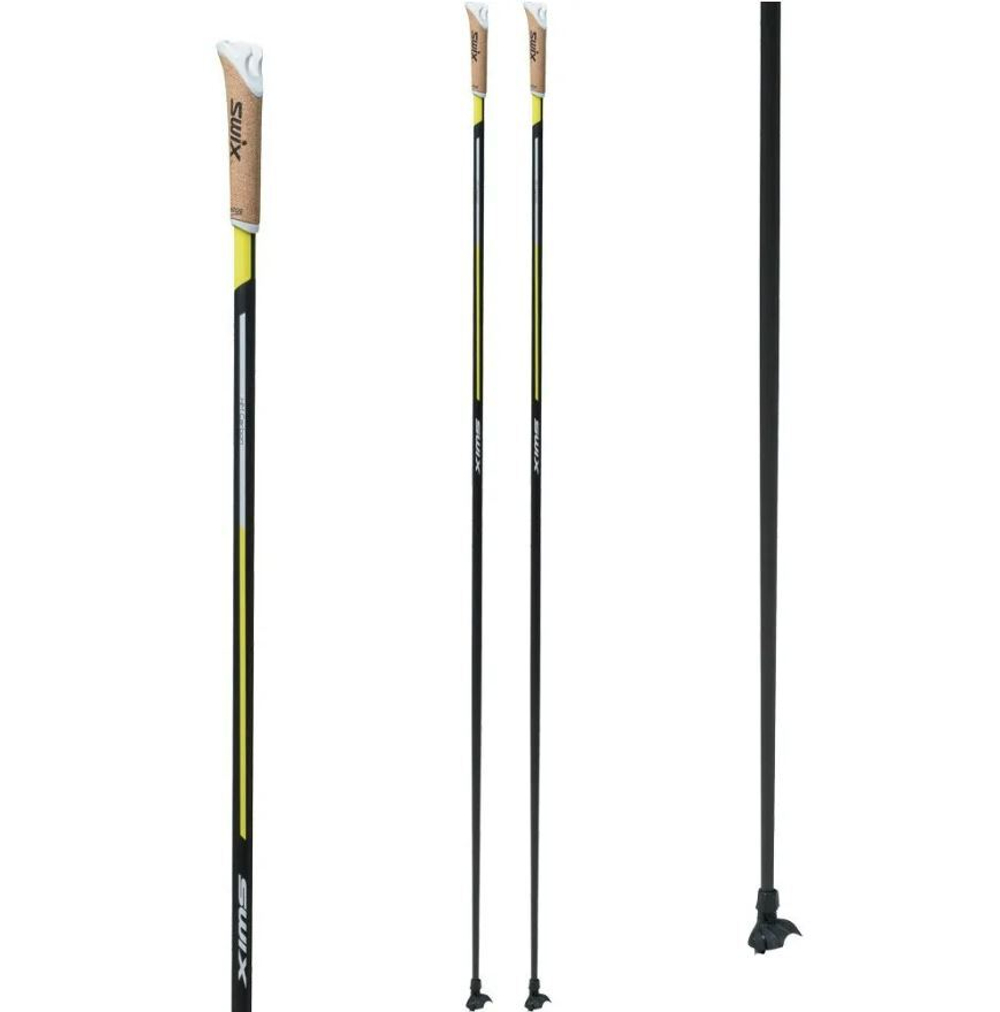 Лыжные палки SWIX QUANTUM 2 180см, рукоятка TCS, лапки TBS (без темляка), RCQ20-01