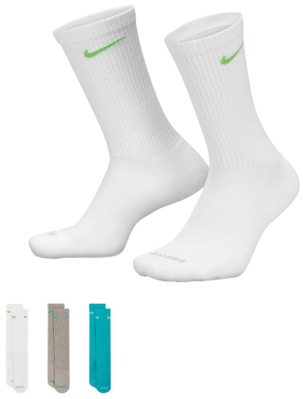 Теннисные носки Nike Everyday Plus Cushioned Training Crew 3P