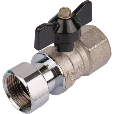 Кран шаровой (вода) полнопроходной с накидной гайкой STOUT нар-вн 3/4"х3/4" бабочка