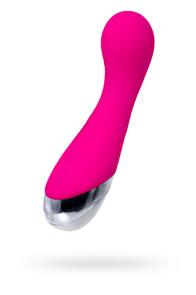 Силиконовый стимулятор точки G L'EROINA, розовый (10 режимов вибрации) (Цвет: розовый с белым и серебряным)