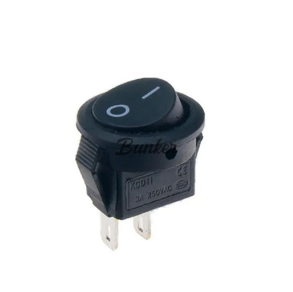 Переключатель 2-х позиц. черный 3A круглый Micro (2 конт.) ON-OFF Nord YADA