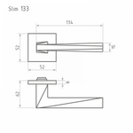 Ручка дверная Slim 133K графит
