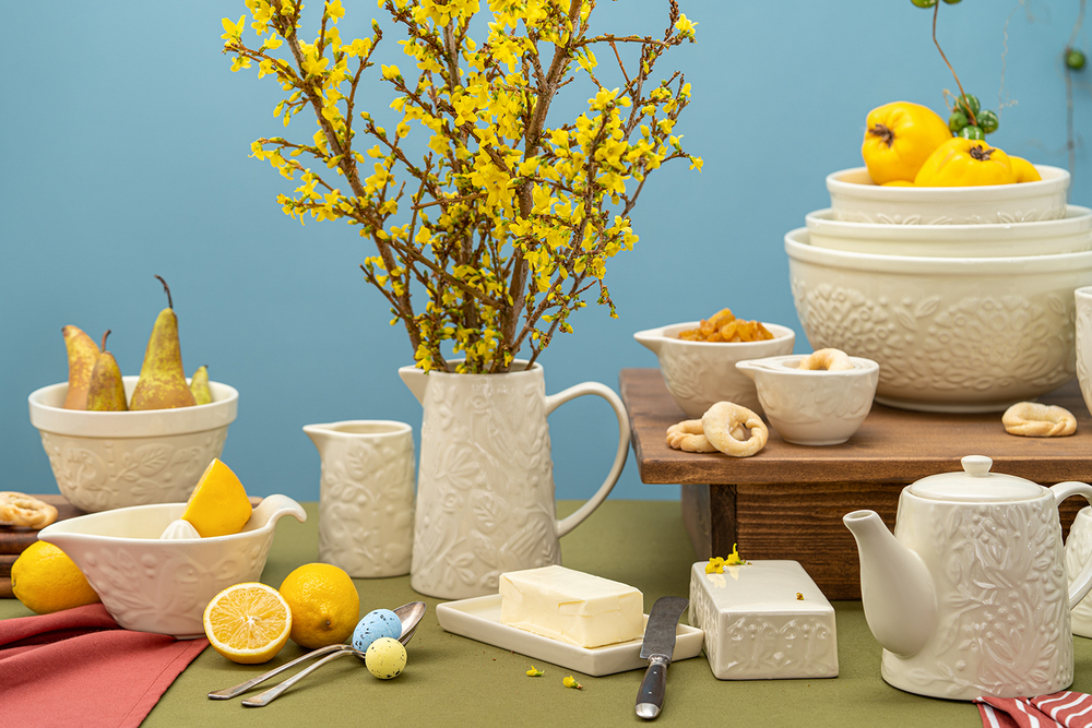 Масленка birds of paradise, кремовая