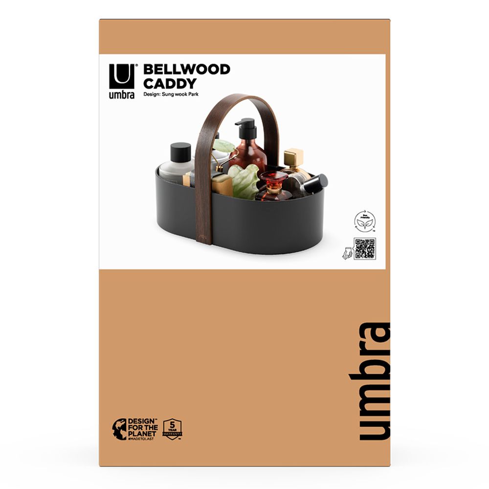 Органайзер Bellwood Caddy, 30х23 см, черный/орех