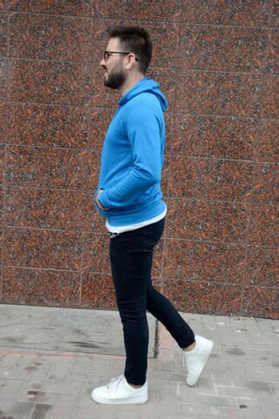 HUMEN унисекс для женщин и мужчин, синий топ с капюшоном и длинными рукавами, синяя флисовая толстовка с карманами в виде кенгуру