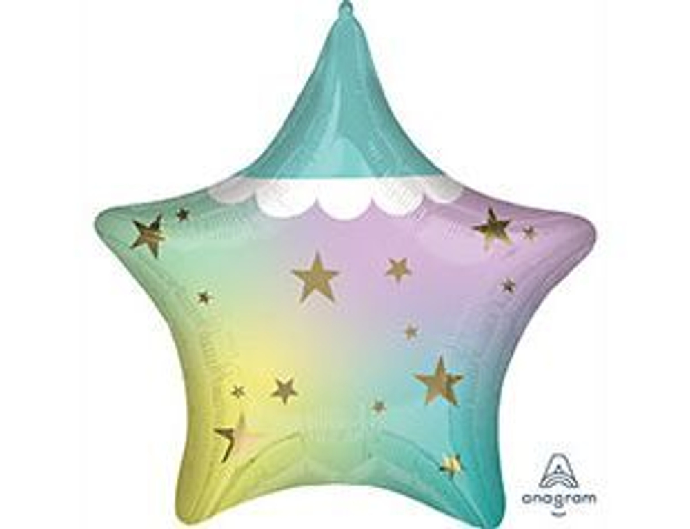 Шар фольгированный ( 88 см) фигура,Звездочка Спящая, 1шт.