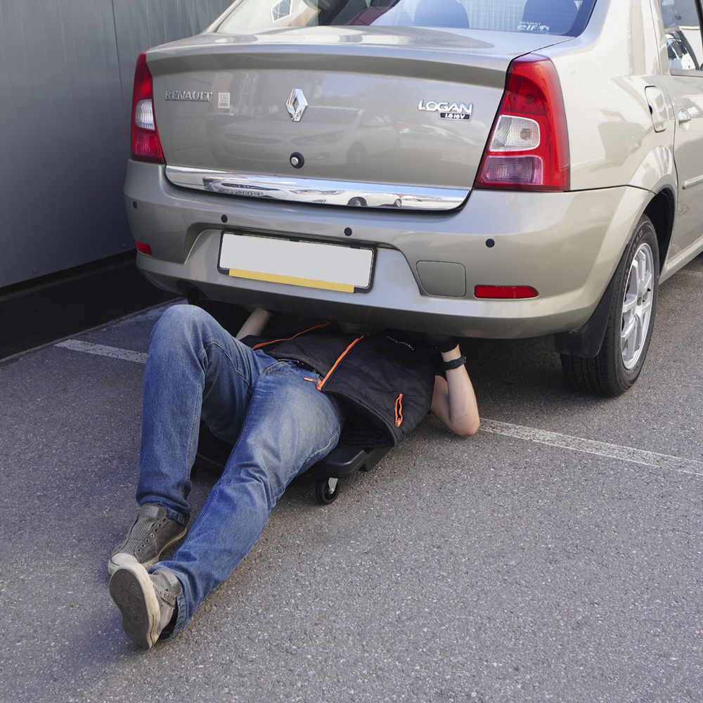 OPT-37185 Лежак ремонтный, подкатной, пластиковый, 37"