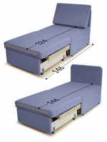 Кресло-кровать "Миник" 70 см, велюр Candy Violet