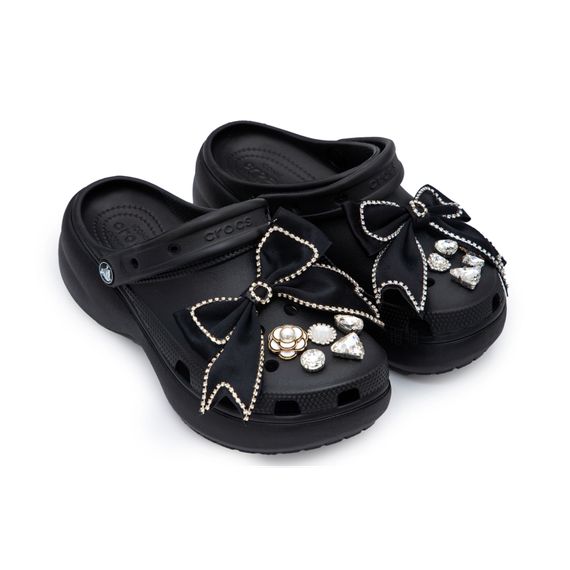 Crocs Classic Platform Clog 'Black Butterfly'