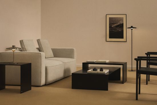 Приставной столик Litto из черного лакированного МДФ, 55 x 40 см