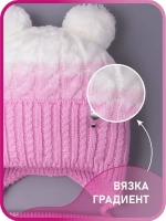 Шапка для девочки осенняя вязаная и снуд