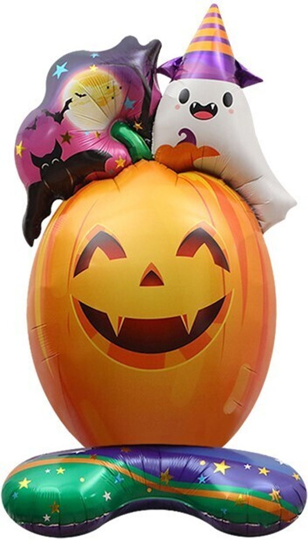 Шар-фигура, фольга, ПОД ВОЗДУХ  "Тыква и Привидение" (АN), 56"/142 см, инд. уп.  Изображение2