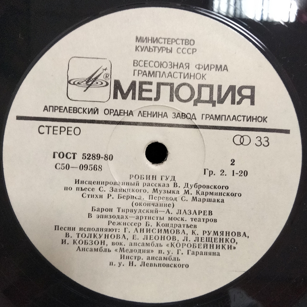 Виктор Дубровский, Сергей Заяицкий / Робин Гуд (LP)